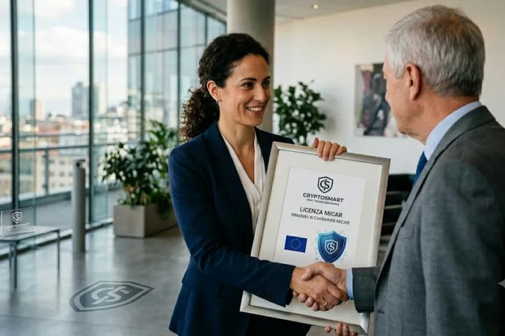 Cryptosmart ottiene licenza MiCAR