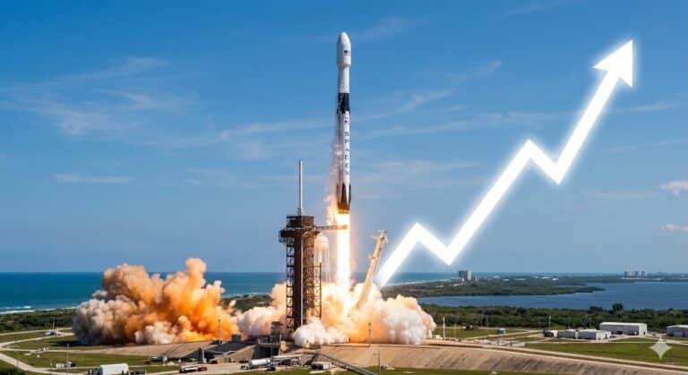 Azioni SpaceX a razzo in borsa