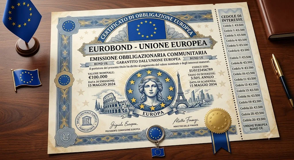 Bond UE, rendimenti a premio sui Bund
