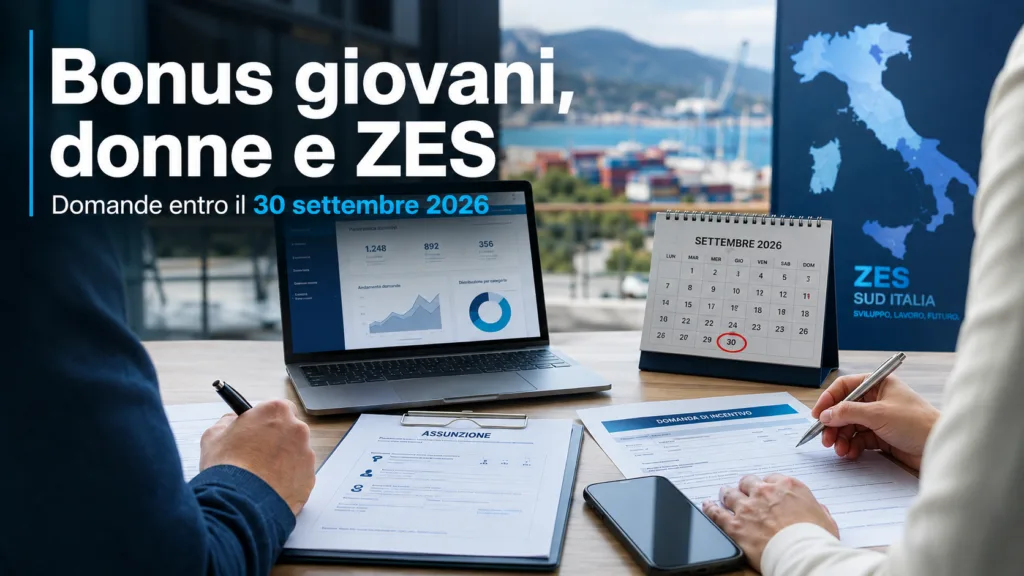 bonus giovani, donne e zes