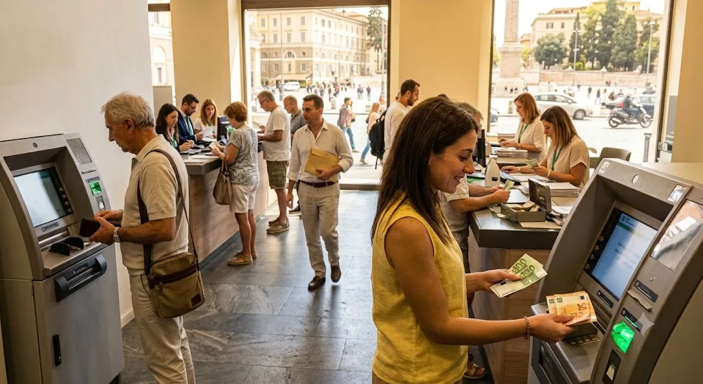 Depositi bancari giù, prestiti su